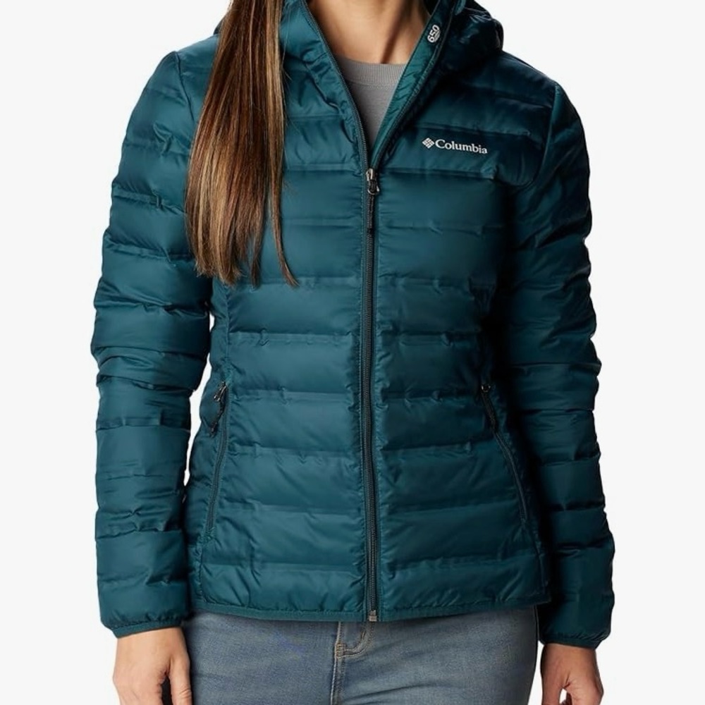 Columbia hooded down jacket -night wave color